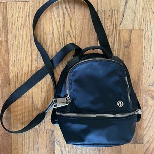Lululemon Lulu City Adventurer Micro 3L Backpack crossbody purse black with gold